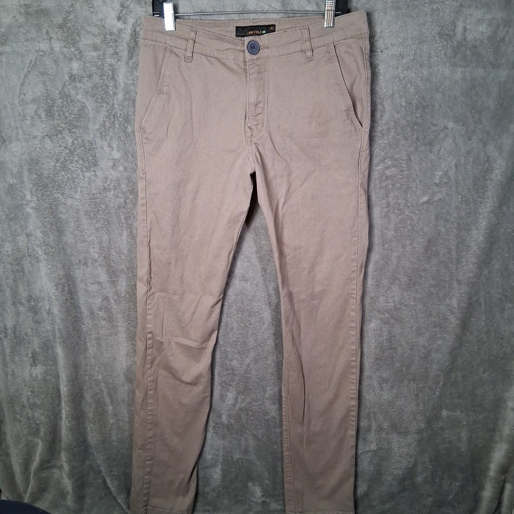 John Fhild Mens Pants Size 32x33 Brown Slim Fit Jean Style Brazilian 42‎ Preppy